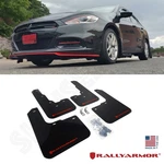 Rally Armor Ur Black Mud Flaps With Red Logo For 2013-2016 Dodge Dart. Fixed Price $113.99.