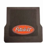 16-18 X 17 Inch Black Flared End Rubber Peterbilt Logo Mud Flap. Fixed Price $65.00.