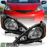 For 2009-2014 Honda Fit Black Housing Headlights Headlamps Pair Set Left+right. Fixed Price $149.99.