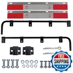 Astamotor 2 Black Straight Bar Mud Flap Hanger Bracket Kit & Aluminum Reflectors. Fixed Price $97.65.