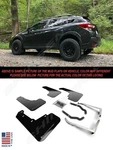 Rally Armor Ur Black Mud Flaps W/ Silver Logo For 2018-2023 Subaru Crosstrek. Fixed Price $172.75.