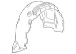 Genuine Gm Passenger Side Rear Wheelhouse Liner 23208845. Fixed Price $150.23.