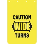 Buyers Products Caution Wide Turns Polymer Semi-truck Mud Flaps Pair 24in. X. Fixed Price $53.84.