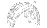 Genuine Audi Fender Splash Shield 4n0-821-192-d. Fixed Price $215.15.