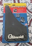 Vintage Oldsmobile Script Logo Splash Guard Set New Sealed Usa By Power Flow. Fixed Price $27.00.