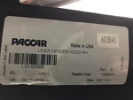 Fits Paccar Co. Liner Fender Hood Rh, Part # L52-6009r. Fixed Price $302.74.