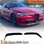 Gloss Black Front Bumper Fins Splitter Fit For Alfa Romeo Giulia Sport 2016-2021. Fixed Price $138.35.
