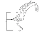 Genuine Subaru Fender Liner 59110sj070. Fixed Price $75.63.