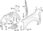 Genuine Ford Fender Liner Support Bracket Hc3z-16b116-a. Fixed Price $58.91.