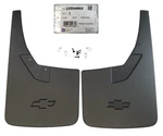 Flat Rear Splash Guards Mud Flaps W/ Bowtie 14-19 Silverado Black New Gm Pair. Fixed Price $31.95.