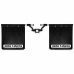 Rock Tamers Mudflap System 3in Hub Trim Plates Stainless Steel Matte Black. Fixed Price $389.00.