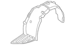Genuine Hyundai Fender Liner 86812-3v000. Fixed Price $102.04.