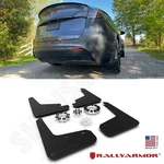 Rally Armor Ur Black Mud Flaps W/metallic Logo For 2020-2026 Tesla Model Y. Fixed Price $173.14.