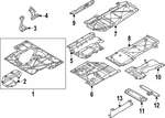 Genuine Mazda Floor Pan Splash Shield Kjk7-56-3u1. Fixed Price $135.42.