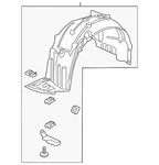 Genuine Honda Fender Splash Shield 74151-tgg-a50. Fixed Price $193.80.