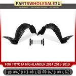 2x Front Inner Fender Liners Waterproof For Toyota Highlander 14-19 L4 2.7l Pp. Fixed Price $134.99.