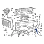For Ram 1500 2025 68365744aa Rear Right Quarter Panel Splash Shield Bracket. Fixed Price $29.11.