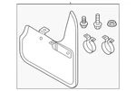 Genuine Volkswagen Splash Guards - Matte Black Front 3cm-075-111. Fixed Price $50.96.