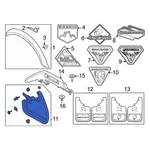 For Ford Bronco 2021-2025 M2dz16a550aa Front Mud Flap Kit. Fixed Price $87.53.