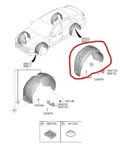 Genuine New Rear Wheel, Rh Guard Hyundai Sonata 2019-2023. Fixed Price $178.04.