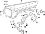 Genuine Mercedes-benz Wheel Arch Cover 465-884-08-00-7c45. Fixed Price $190.72.