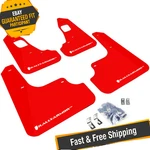 Rally Armor Mf10-ur-rd/wh Red/white Ur Mud Flaps For 2008-2017 Mitsubishi Evo X. Fixed Price $154.00.