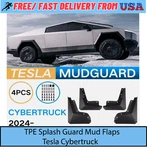 Tpe Tesla Cybertruck Mud Flaps Front & Rear Anti-splash Guards Left/right Black. Fixed Price $23.99.