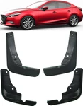 Genuine Front & Rear Splash Guards Mud Flaps For 2014-2018 Mazda 3 / Axela Sedan. Fixed Price $19.88.