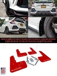 Rally Armor Ur Red Mud Flaps W/ White Logo For 2017-2021 Civic Type R Fk8. Fixed Price $172.75.