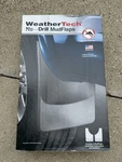 Weathertech 120112 Rear Mudflaps No-drill Black Fits - New Opened Box. Fixed Price $59.99.