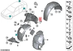 Genuine Bmw 51-71-7-407-332 Cover, Wheelhousing, Rear, F. Fixed Price $89.39.