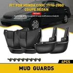 For Honda Civic 1996 - 2000 Coupe Sedan 4pcs Front Rear Splash Guards Mud Flaps. Fixed Price $35.14.