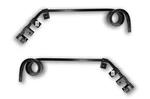 Fleet Engineers 5/8" Triple Coil Shortie Mud Flap Bracket Set Adjustable Mudflap. Fixed Price $60.00.