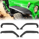 4x Flat Front & Rear Fender Flares For 2007-2018 Jeep Wrangler Jk Tube Mud Guard. Fixed Price $263.99.