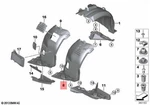 Genuine Bmw Front Fender Liner Splash Shield Extension Right Oem 51718047460. Fixed Price $104.06.