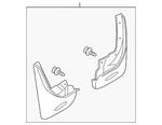 Genuine Ford Splash Guards Molded Rear Pair Jb5z-16a550-ba. Fixed Price $63.00.