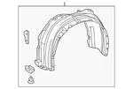 Genuine Lexus Fender Splash Shield 53876-06270. Fixed Price $107.21.