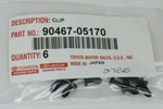 Bag 6x Genuine Toyota Lexus 90467-05170 Plastic Panel Clip Bumper Cover Trim. Fixed Price $10.99.