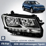 For 2018-2021 Volkswagen Tiguan Halogen W/led Drl Headlight Passenger Right Side. Fixed Price $159.99.