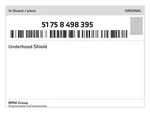 Genuine Bmw Underhood Shield 51-75-8-498-395 New. Fixed Price $79.34.