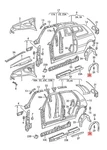 Genuine Vw Bora Variant 4motion Golf R32 Liner Right Rear 1j0810972j. Fixed Price $78.83.