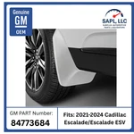 New Oem 2021-2024 Cadillac Escalade/esv Front Splash Guards White Gm 84773684. Fixed Price $194.44.