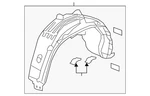 Genuine Honda Quarter Panel Splash Shield 74556-tg7-a00. Fixed Price $171.61.