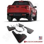 Rally Armor Ur Black Mud Flaps W/ Red Logo For 2022-2025 Hyundai Santa Cruz. Fixed Price $189.95.