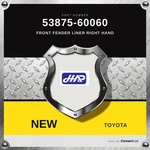 Genuine 2008-2010 Toyota Land Cruiser Front Fender Liner Right Hand 53875-60060. Fixed Price $122.00.