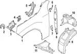 Genuine Bmw Fender Liner Extension 51-71-8-086-970. Fixed Price $71.51.