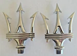 (2) Maserati Ghibli Quattroporte Front Emblems Grill Badges 670005377 Abs. Fixed Price $36.99.