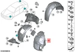 Bmw 4 F32 Front Left Wheel Arch Liner Part 51717260731 7260731 Genuine New. Fixed Price $113.77.