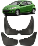 Genuine Front & Rear Splash Guards Mud Flaps For 2007-2014 Mazda 2 Hatchback. Fixed Price $19.88.