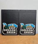 Pair Plasticolor Vintage Truck Mud Flaps Splash Guards 12"x18" Keep Oregon Green. Fixed Price $199.00.